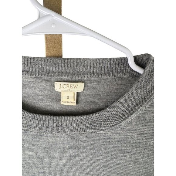 J. Crew Women's Gray Merino Wool Lightweight Crewneck Sweater Size S EUC - Picture 3 of 8